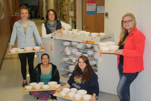 Barb Miller and pottery class