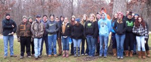 FFA students hiked to identify trees at Carver Roehl Park