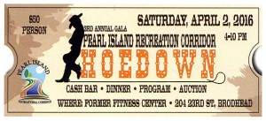 TIckets are now available for the third annual Pearl Island Hoedown Gala.