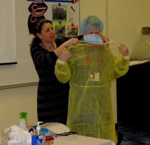 Shayna Somers educates students about health careers