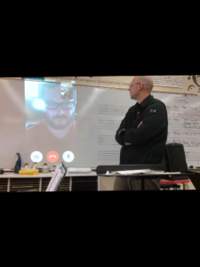 High school band Facetimes with composer Randall Standridge