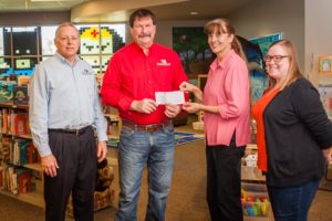 The Bank of New Glarus and Sugar River Bank Branches donate to Brodhead Memorial Public Library