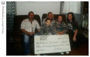 Local boy afflicted by rare disease receives check for $6,000