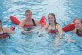 SUBMITTED PHOTO The Independent-Register
Brodhead lifeguard class members, from left, Kathy Stilson, Braydon Sommerfeldt, Bailey Matthys and Mhariri Robertson pause recently
in the pool from training now completed. Stacie Baldwin and Dave Gissing co-teach the class.