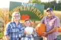 ERICA GOKEY PHOTO The Independent-Register
The Raupp’s stand next to their pumpkin stand. From left: Jessica Raupp, Lily Raupp, and Brian Raupp