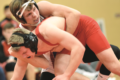 MANDY FIELDS PHOTO The Independent-Register
Senior Jackson Hauri takes control of the match forcing the opponent to the mat.