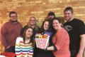 First place team, “We Thought This Was Speed Dating” left to right: Nicholas Krueger, Ashley Pluss, Emily Krueger, Ashley Bates, Andy Bates, Amber Rear, and Matthew Rear.