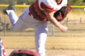 MANDY FIELDS PHOTO Independent Register
 Senior Quinton Kammerer delivers the first pitch for the Cardinals.