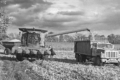 MARY HOOKHAM PHOTO The Independent-Register
	Mike Wenger of Brodhead unloads the hopper of his combine into a waiting grain truck late last week on County Road OK south of Highway 11.