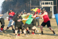 BECKY MALKOW PHOTO The Independent-Register
The offensive and defensive linemen work on blocking during a recent practice of the Brodhead-Juda football team. The alternate spring season kicks off Friday, March 19, for the Cardinals.