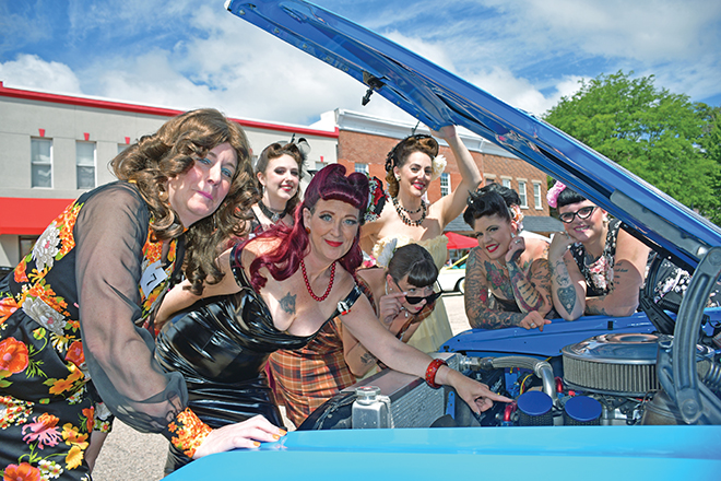 Car show boasted a Pin-Up Girls Contest